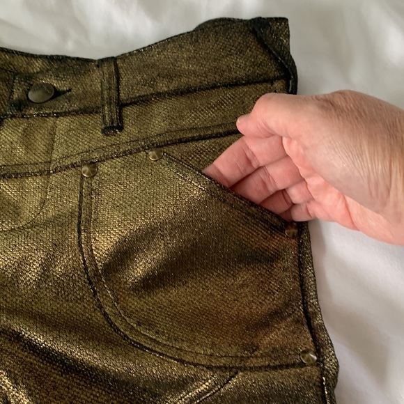Free People Gold Skinny Moto Pant - Picture 14 of 16